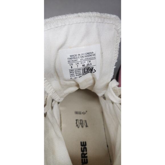 Chuck Taylor All Star Pink HI Top style # 551629C size 9 Uk 7 - Picture 10 of 11